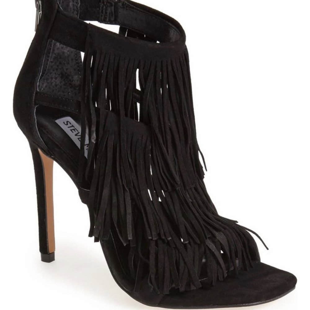 Steve Madden Fringly Sued Stiletto